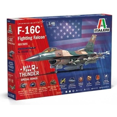 ITALERI Model Kit War Thunder letadlo 35105 F16C Fighting Falcon 1:48