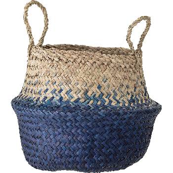 Bloomingville Кошница за съхранение Kiafillippa от морска трева синя (90236661)