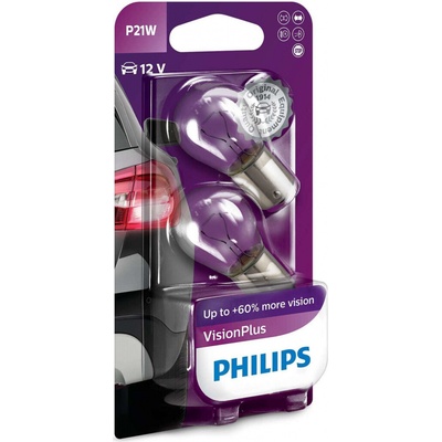 Philips VisionPlus P21W BA15s 12V 21W 12498VPB2 2ks
