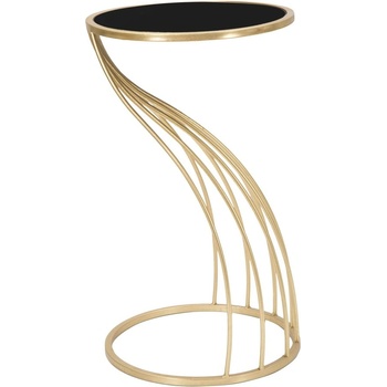 Mauro Ferretti Кръгла странична маса със стъклен плот ø 35 cm Flush - Mauro Ferretti (1422520003)