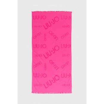 LIU JO Памучна кърпа Liu Jo в розово (VA4209.T0300)