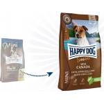 Happy Dog Mini Canada - храна за чувствителни млади кучета и за активни възрастни кучета от дребни породи, склонни към алергични прояви, със сьомга, заек и агне 0, 800 кг, Германия - 61240