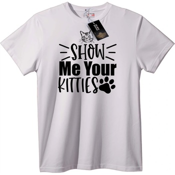 NOONEBRAND Тениска Покажи ми котките си - 2XL, White