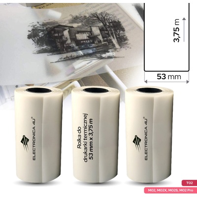 ELECTRONICA 4U Termální papír samolepicí náhrada pro tiskárny T02 3 rolky