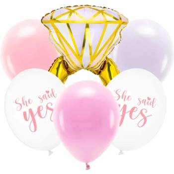 Image 1 of PartyDeco Букет от балони - Тя каза "Да"!