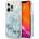 GUESS Liquid Big Liquid Glitter Case - дизайнерски кейс с висока защита за iPhone 13 Pro Max (син)