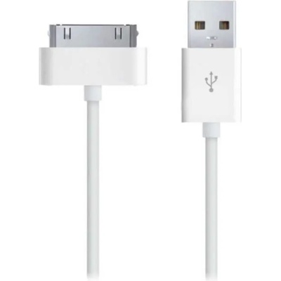 iGO USB Кабел за iPhone 4 и iPad 3, iGo 30-PIN, Бял (4053214663833)