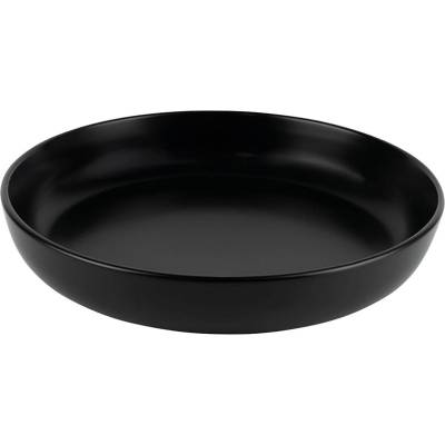 Gastrokuchyn Polohluboký porcelánový talíř Future Black – Ø 24 cm
