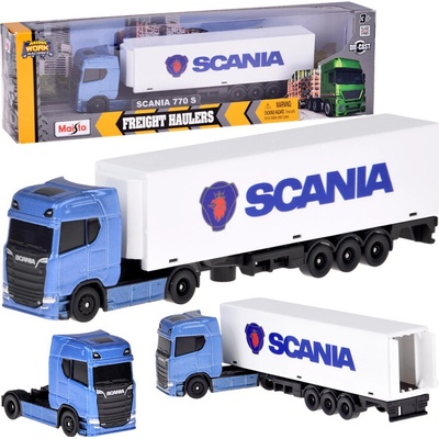 Maisto Kovové autíčko Scania 770S s návěsem 1:64
