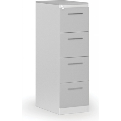 PRIMO s dřevěnými čely A4 bílá šedá