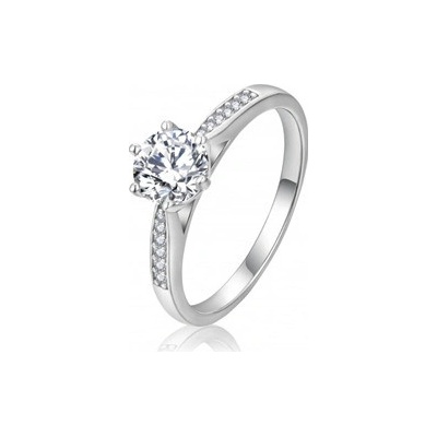 7AE Stříbrný zásnubní moissanit AN0011
