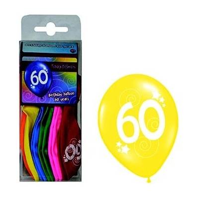 Balónky s číslem 60 barevné
