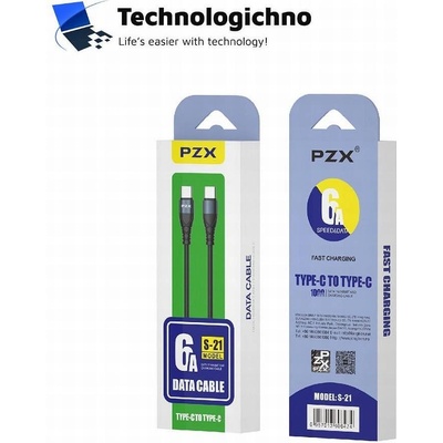 PZX Кабел PZX Type C - Type C 1m 6A S-21 (PZX S-21)