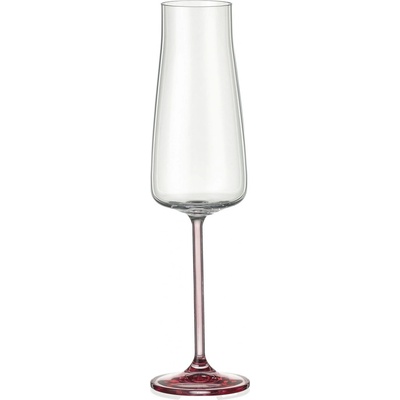 BOHEMIA CRISTAL Alex rose Pohár na sekt 210 ml