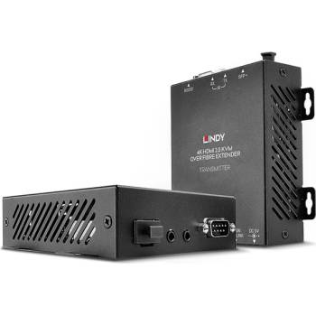 Lindy Extender Оптичен HDMI 4K60, USB, IR и RS232 удължител, 300 м 39392 (39392)