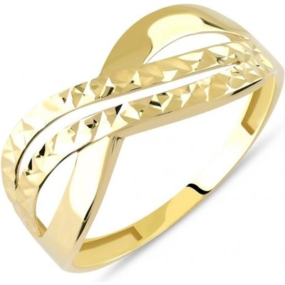 Lillian Vassago Designový celozlatý prsteň s gravírom LLV85 GR001