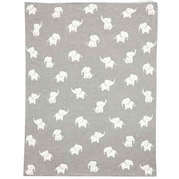 Mamas & Papas Плетено одеяло Mamas & Papas Welcome To The World Elephant - Grey, 70 х 90 cm (7883WW202)