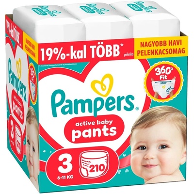 Pampers Active Baby Пелени-гащички 6-11kg Midi 3 (210 бр. ) (80894759)