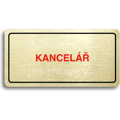 ACCEPT Piktogram KANCELÁŘ - zlatá tabulka - barevný tisk