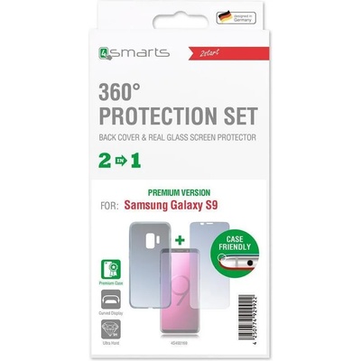 4smarts Калъф 360° за Samsung S9, 4Smarts Premium Set Case, Прозрачен (4S493169)
