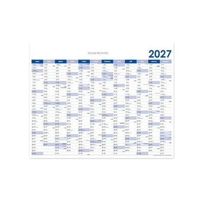 Nástěnný Plánovací mapa CZ 124 x 100 cm modrá 2027