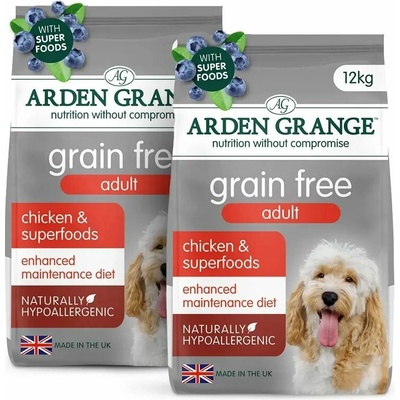 Arden Grange GF Adult Chicken & Superfoods 2 x 12 kg