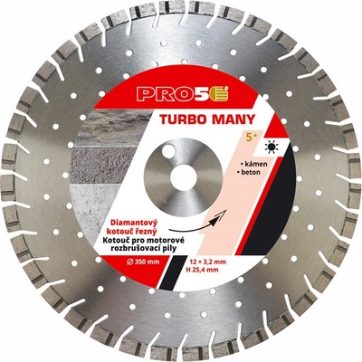 Kotouč řezný diamantový PRO5 Turbo Many Holes 350 mm