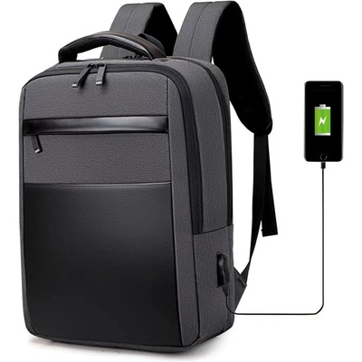 DeTech Batoh pro notebook Power Backpack BP-12, 15.6", šedá