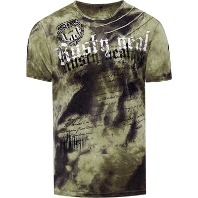 Rusty Neal tričko pánské 15156-1 regular fit khaki