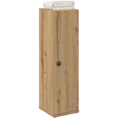 vidaXL Шкаф за баня с държач за ролки, дъб артизан, 20, 5x22x72 см (858523)