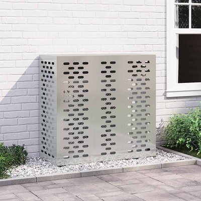 vidaXL Покритие за климатик Сребрист 110 x 50 x 105 см (865916)