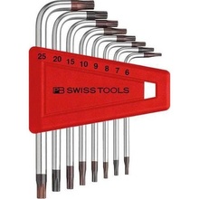 PB SWISS TOOLS Sada klíčů Torx, zástrčných, zahnutých, T6-T25, 8 kusů, PB Swiss Tools, PB 410.H 6-25