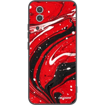 Pouzdro Picasee silikonové Vivo Y72 5G - Red black černé