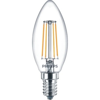Philips LED žárovka E14 Classic Filament B35 4,3W 40W teplá bílá 2700K , svíčka
