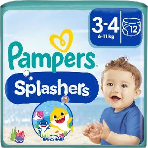 Pampers Splashers 3-4 еднократни пелени за плуване 6-11 kg 12 бр
