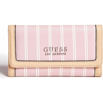 Guess peněženka Nikolai Striped růžová