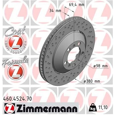 Brzdový kotúč ZIMMERMANN 460.4524.70 (460452470)