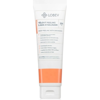 Lobey Body Care Tělový peeling s AHA kyselinami telový peeling s AHA 200 ml