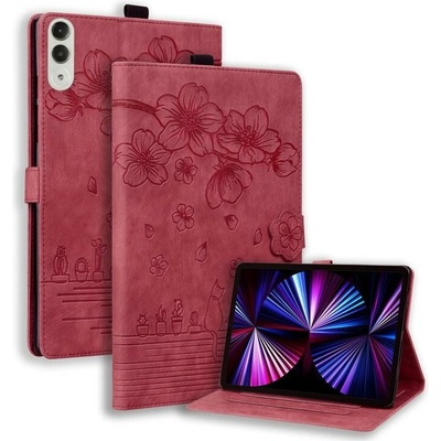 Vsetkonamobil 143941 ART BLOSSOM Zaklápací obal pre Lenovo Idea Tab Pro Gen 2 červený