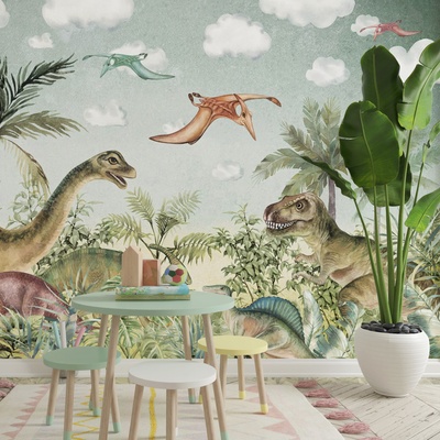 Decono Детски Фототапет Дино Свят