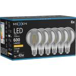 Mexen Vintis 6x LED нажежаема лампа E27, G80, 8W, Топла - 2200K, 600 lm, димно - L155-E27-0822-70x06 (L155-E27-0822-70x06)