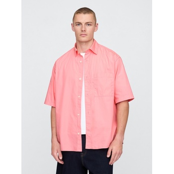 GAP Oversize поплинова риза GAP GAP | Rozov | МЪЖЕ | XS