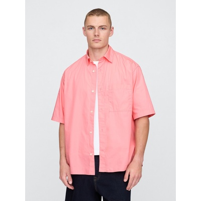 GAP Oversize поплинова риза GAP GAP | Rozov | МЪЖЕ | XS