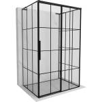 Mexen Rox-3S L 3-стенна плъзгаща се дясна душ кабина, 130 x 120 cm, черна решетка, черна - 8C2L-130-120-70-77-3S-P (8C2L-130-120-70-77-3S-P)
