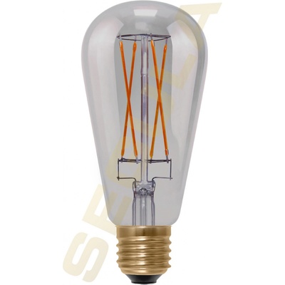 Segula 55500 LED rustika ST64 dlouhá vlákna kouřová šedá E27 5 W 21 W 200 Lm 1.900 K