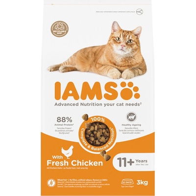 IAMS Advanced Nutrition Senior Cat 11+ s kuracím mäsom 3 kg