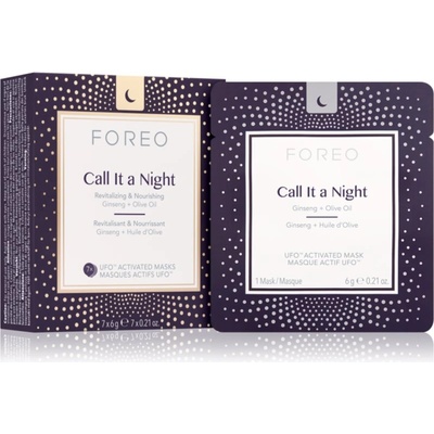 FOREO UFO Call It a Night нощна ревитализираща маска за възстановяване на кожата на лицето с подхранващ ефект 7x6 гр