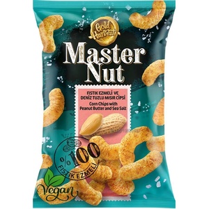 Gold Harvest Master Nut Царевичен снакс Морска сол и Фъстъчено масло 100г