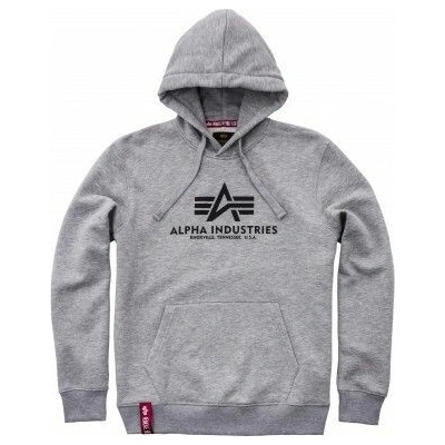 Alpha Industries mikina Basic Hoody šedá
