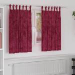Pure Line Home Кадифени завеси в цвят бордо с текстилни гайки (уши), 2 бр. , 140 x 140 см - zalegloto - 44,01 лв